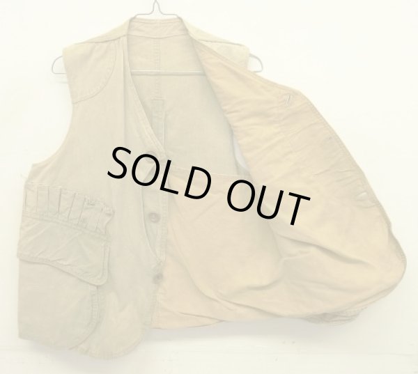 画像4: 40'S UNKNOWN ハーフムーンポケット ハンティングベスト (VINTAGE)