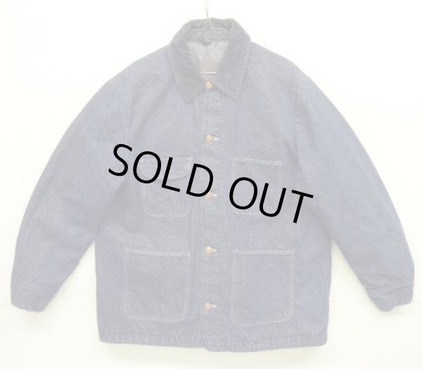 画像1: 70'S WRANGLER 裏地ブランケット デニム カバーオール ダークインディゴ (VINTAGE)