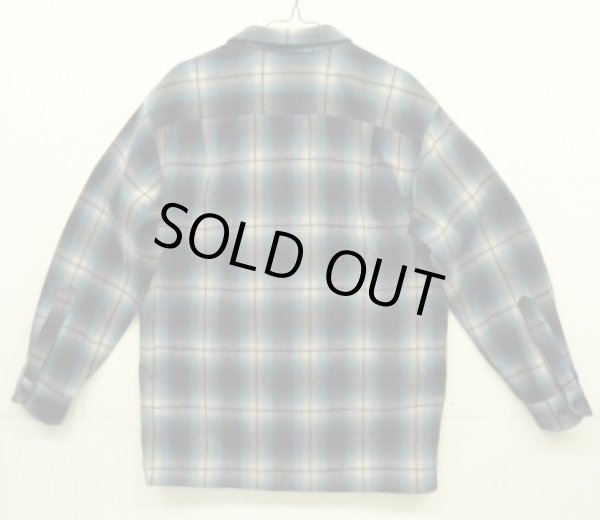 画像3: 00'S PENDLETON "BOARD SHIRT" ウール オープンカラーシャツ オンブレチェック (MINT CONDITION)