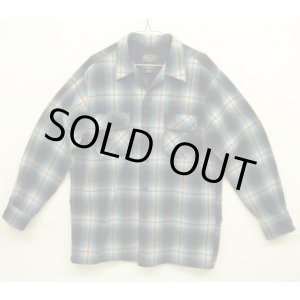 画像: 00'S PENDLETON "BOARD SHIRT" ウール オープンカラーシャツ オンブレチェック (MINT CONDITION)