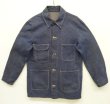 画像1: 70'S WRANGLER 裏地無し デニム カバーオール ダークインディゴ (VINTAGE)