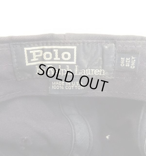 画像6: 90'S RALPH LAUREN クレストロゴ ベースボールキャップ ネイビー USA製 (VINTAGE)
