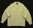 画像1: 90'S RALPH LAUREN レーヨン 長袖 オープンカラーシャツ オフホワイト USA製 (VINTAGE)