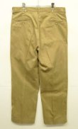 画像5: 90'S RALPH LAUREN ツープリーツ モールスキンパンツ 42TALONジップ タン USA製 (VINTAGE)