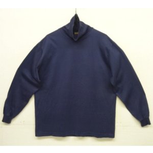 画像: 90'S CROSS CREEK タートルネック 長袖 Tシャツ ネイビー USA製 (VINTAGE)