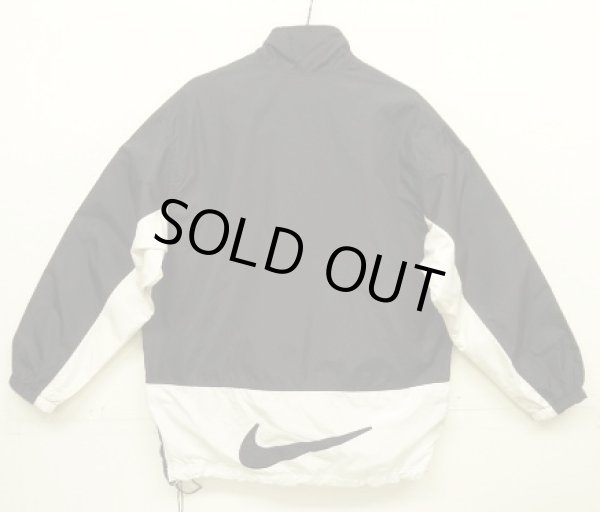 画像4: 90'S NIKE 白タグ 裏地付き ナイロンジャケット ブラック/ホワイト (VINTAGE)