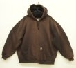画像1: CARHARTT 裏地サーマル プルオーバー ダブルフェイスパーカー フェードブラウン (VINTAGE)