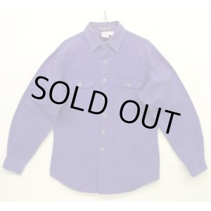 画像: 80'S PATAGONIA Rマークデカタグ キャンバス 長袖 ワークシャツ パープル 香港製 (VINTAGE)