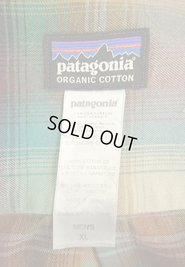 画像2: PATAGONIA オーガニックコットン 長袖 シャツ オンブレチェック (USED)