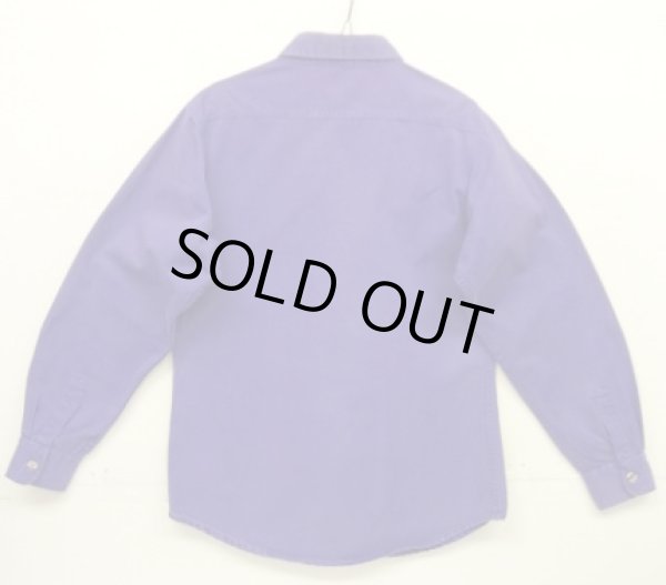 画像3: 80'S PATAGONIA Rマークデカタグ キャンバス 長袖 ワークシャツ パープル 香港製 (VINTAGE)