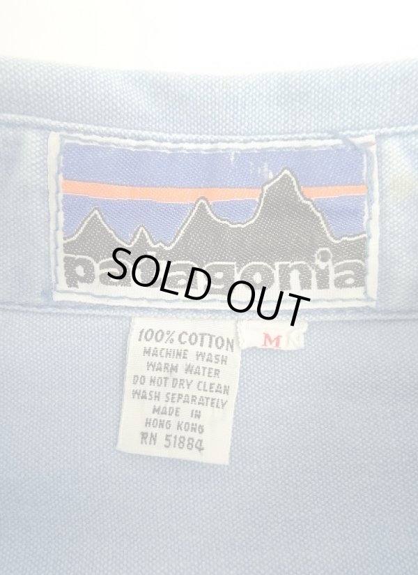 画像2: 70'S PATAGONIA 初期タグ キャンバス 長袖 ワークシャツ ブルー 香港製 (VINTAGE)