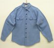 画像1: 70'S PATAGONIA 初期タグ キャンバス 長袖 ワークシャツ ブルー 香港製 (VINTAGE)