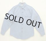 画像: 70'S PATAGONIA 初期タグ キャンバス 長袖 ワークシャツ ブルー 香港製 (VINTAGE)