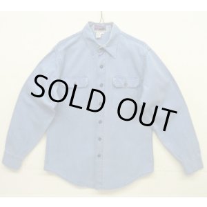 画像: 70'S PATAGONIA 初期タグ キャンバス 長袖 ワークシャツ ブルー 香港製 (VINTAGE)