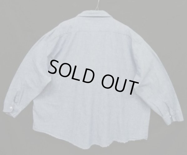 画像3: 70'S WASHINGTON DEE CEE コットン100% 長袖 シャンブレーシャツ ブルー USA製 (VINTAGE)