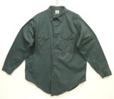 画像: 60'S KEY IMPERIAL コットン 長袖 ワークシャツ ダークグリーン USA製 (VINTAGE)