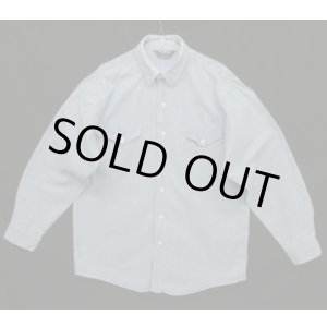 画像: 80'S OSH KOSH B'GOSH 三角タグ コットン100% 長袖 シャンブレーシャツ ブルー (VINTAGE)