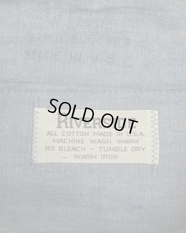 画像2: 60'S RIVERSIDE コットン100% 長袖 シャンブレーシャツ ブルー USA製 (DEADSTOCK)