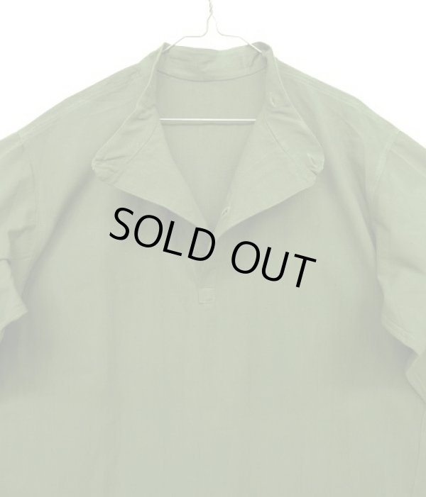 画像3: 50'S スウェーデン軍 M55 初期モデル スタンドカラーシャツ ダークグリーン (DEADSTOCK)