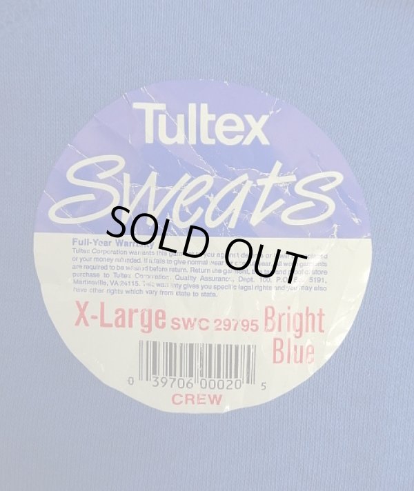 画像3: 80'S TULTEX ラグランスリーブ クルーネック スウェットシャツ ブルー USA製 (DEADSTOCK)