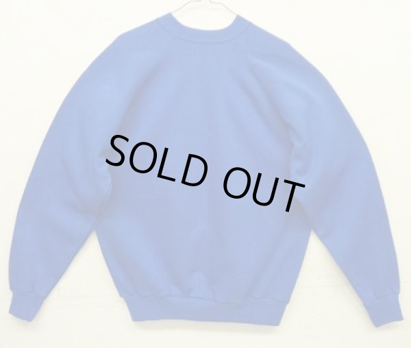 画像4: 80'S TULTEX ラグランスリーブ クルーネック スウェットシャツ ブルー USA製 (DEADSTOCK)