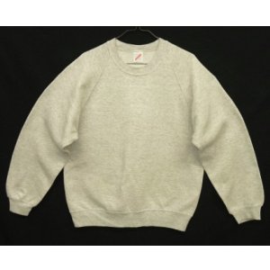 画像: 80'S JERZEES ラグランスリーブ クルーネック スウェットシャツ ヘザーグレー USA製 (VINTAGE)
