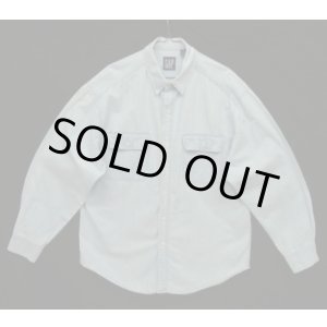 画像: 90'S GAP 旧タグ 長袖 シャンブレーシャツ ブルー (VINTAGE)