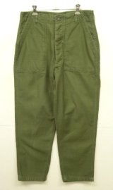 画像: 70'S アメリカ軍 US ARMY "OG107" コットンサテン ベイカーパンツ W34L31 (VINTAGE)