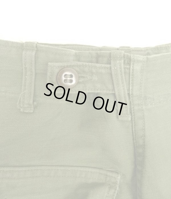 画像3: 60'S アメリカ軍 US ARMY "OG107" 初期モデル コットンサテン 平ボタン ベイカーパンツ (VINTAGE)