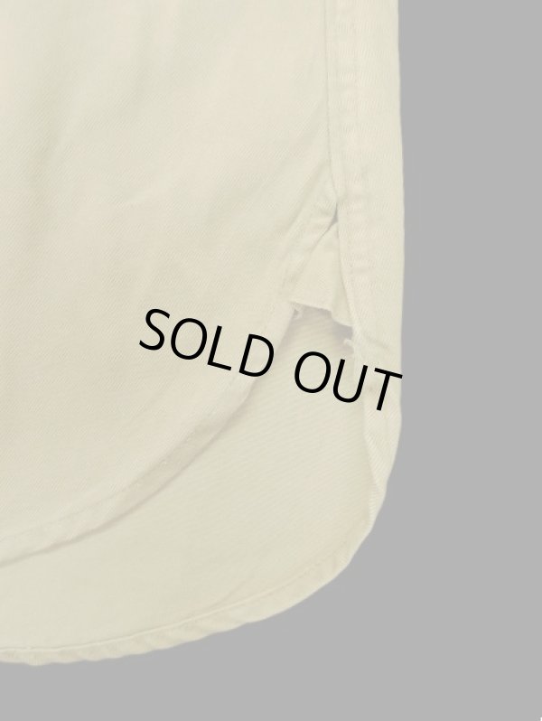 画像4: 40'S アメリカ軍 US ARMY "STAND UP COLLAR" マチ付き 長袖 チノシャツ ベージュ (VINTAGE)