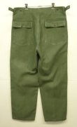 画像4: 60'S アメリカ軍 US ARMY "OG107" 初期モデル コットンサテン 平ボタン ベイカーパンツ (VINTAGE)