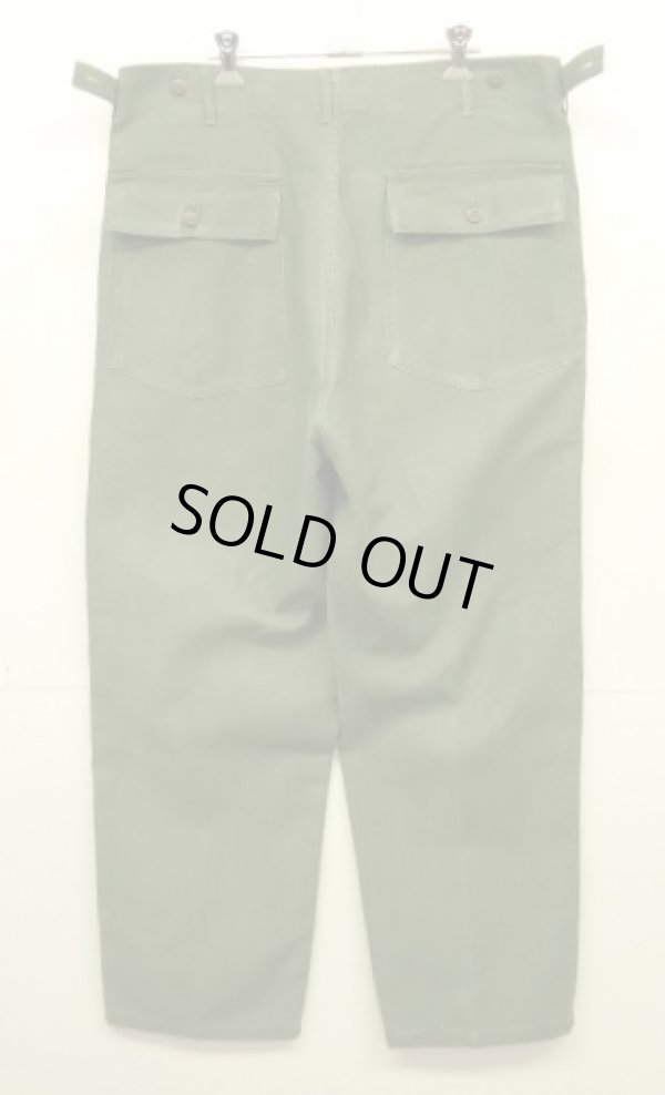 画像4: 60'S アメリカ軍 US ARMY "OG107" 初期モデル コットンサテン 平ボタン ベイカーパンツ (VINTAGE)