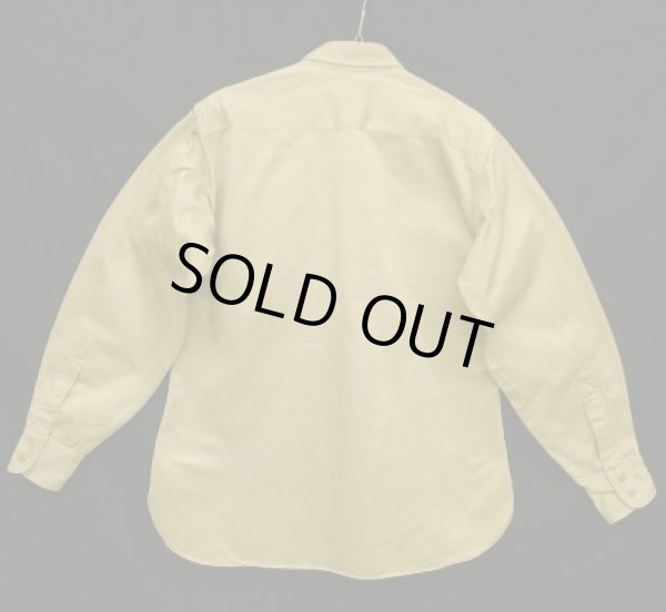 画像5: 40'S アメリカ軍 US ARMY "STAND UP COLLAR" マチ付き 長袖 チノシャツ ベージュ (VINTAGE)