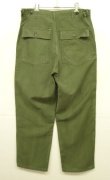 画像4: 60'S アメリカ軍 US ARMY "OG107" 初期モデル コットンサテン 平ボタン ベイカーパンツ (VINTAGE)