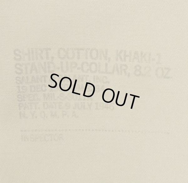 画像3: 50'S アメリカ軍 US ARMY "STAND UP COLLAR" マチ付き 長袖 チノシャツ ベージュ (VINTAGE)