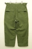 画像4: 60'S アメリカ軍 US ARMY "OG107" 初期モデル コットンサテン 平ボタン ベイカーパンツ (VINTAGE)
