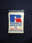 画像2: 90'S RUSSELL ATHLETIC 前Vガゼット付き クルーネック スウェットシャツ ネイビー USA製 (VINTAGE)