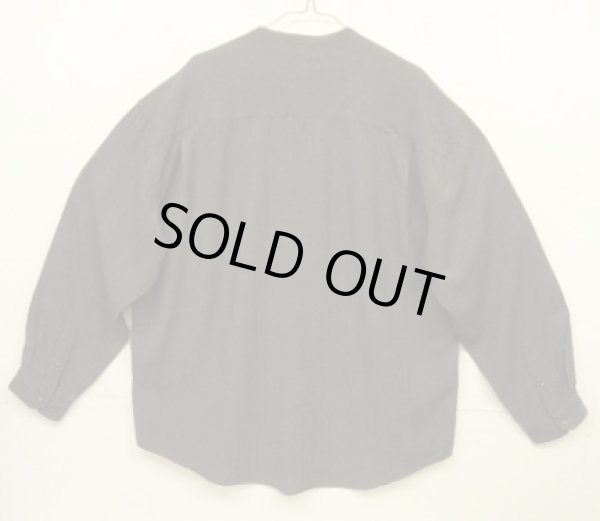 画像3: FENN WRIGHT & MANSON レーヨン 長袖 ノーカラーシャツ チャコール (USED)