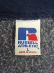 画像2: 90'S RUSSELL ATHLETIC フルジップ スタンドカラー スウェットシャツ ヘザーネイビー メキシコ製 (VINTAGE)