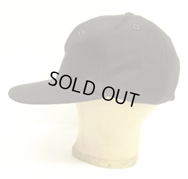 画像3: 60'S UNKNOWN 6パネル ウール ベースボールキャップ ブラック USA製 (DEADSTOCK)