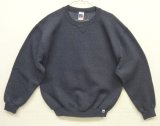画像: 90'S RUSSELL ATHLETIC 前Vガゼット付き クルーネック スウェットシャツ ヘザーネイビー メキシコ製 (VINTAGE)