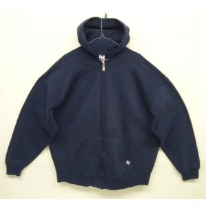 画像: 90'S RUSSELL ATHLETIC フルジップ スウェットパーカー ネイビー メキシコ製 (VINTAGE)