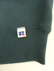 画像3: 90'S RUSSELL ATHLETIC 前Vガゼット付き クルーネック スウェットシャツ ダークグリーン USA製 (VINTAGE)