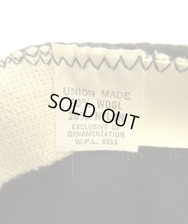 画像7: 60'S UNKNOWN 6パネル ウール ベースボールキャップ ブラック USA製 (DEADSTOCK)