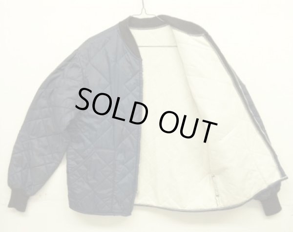 画像3: 70'S UNKNOWN 裏地サーマル キルティングジャケット ネイビー SIMCOアルミジップ (VINTAGE)