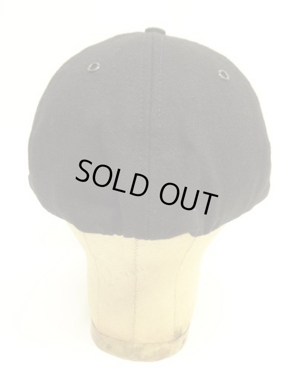 画像4: 60'S UNKNOWN 6パネル ウール ベースボールキャップ ブラック USA製 (DEADSTOCK)