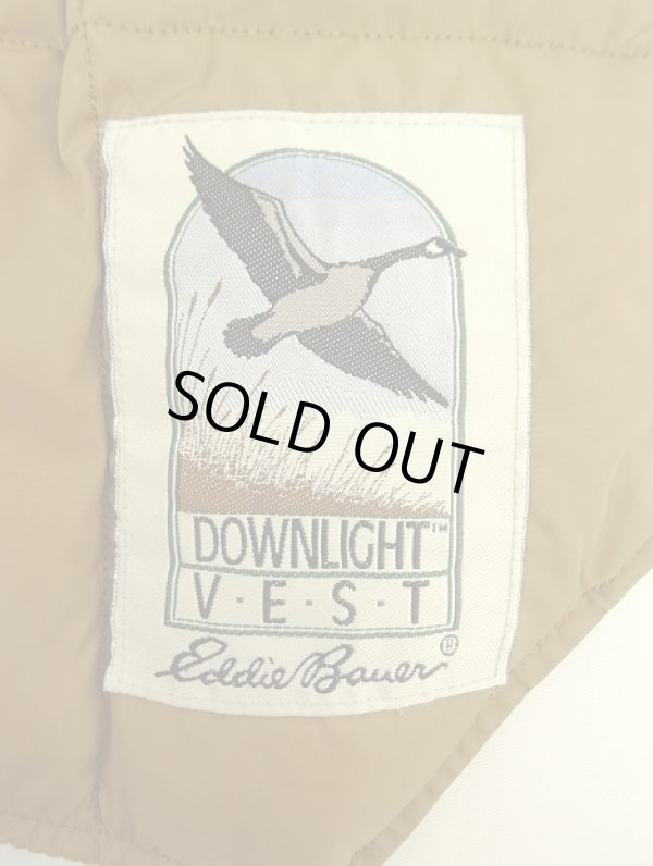 画像4: 90'S EDDIE BAUER "DOWNLIGHT VEST" 黒タグ グースダウン スクエアキルト ダウンベスト ネイビー (VINTAGE)