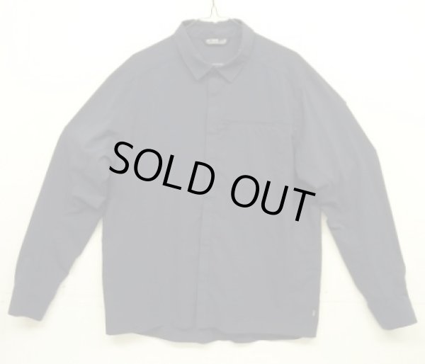 画像1: ARC'TERYX "SKYLINE LS SHIRT" 比翼付き スナップボタン ナイロンシャツ ネイビー (USED)