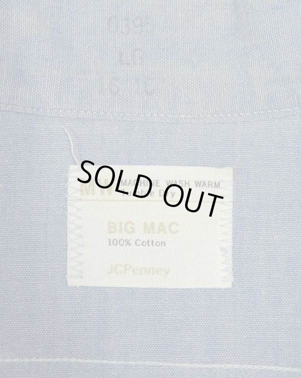 画像2: 70'S BIG MAC コットン100% シャンブレーシャツ ブルー USA製 (VINTAGE)