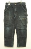 画像1: CARHARTT ダブルニー ダック ペインターパンツ ブラック W32L30 USA製 (VINTAGE)